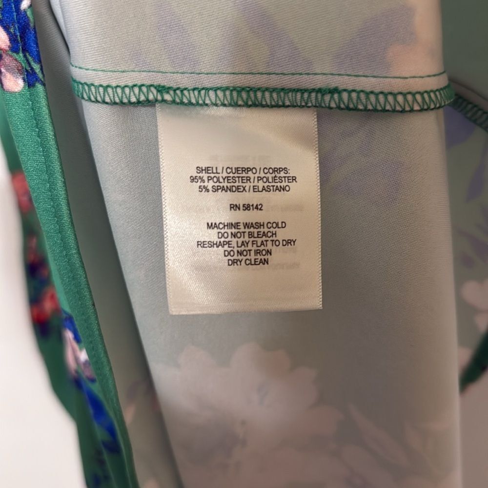 NWT London Times Women's V-Neck Flare Dress Guest of Garden Party Floral Fun - Picture 15 of 15